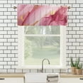 thumbnail image 3 of Gold Pink Abstract Marble Window Curtain Valances Luxury Elegant Texture Modern Rod Pocket Window Valance for Living Room Bathroom Bedroom Kitchen 54 by 18 in, 1 Panel, 3 of 6