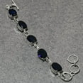 thumbnail image 2 of Iolite Oval Shape Gemstone Ethnic Engagement Gift For Wife Bracelet Jewelry 7-8", 2 of 3