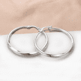 thumbnail image 2 of Yoursfs Large Silver Hoop Earrings for Women Men Gold Plated Charm 40mm Big Hoop Earrings Hypoallergenic Piercing Earring Jewellery Gift, 2 of 7