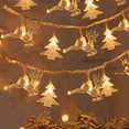 thumbnail image 3 of Cadena de luces navideñas con forma de ciervo y estrella de copo de nieve para árbol de Navidad, jardín, boda, decoración del hogar para Año Nuevo, 3 of 5
