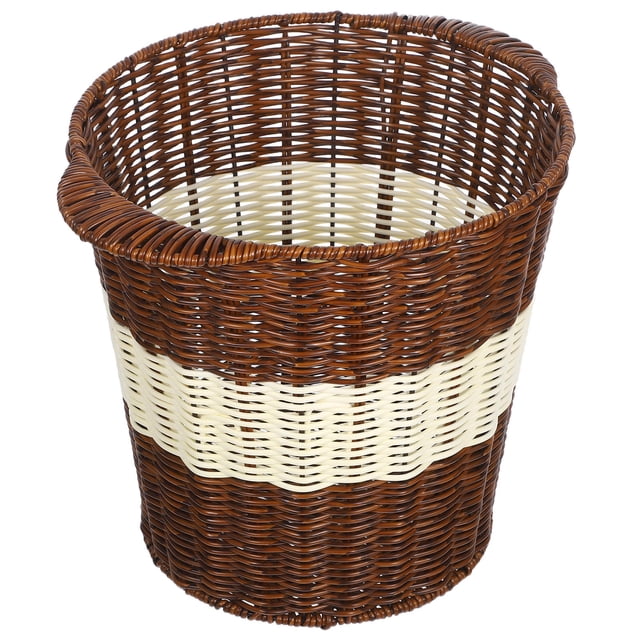 Milisten Papelera Tejida Con De Rattan Para Oficina Con Ventilación Y Capacidad Amplia