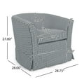 thumbnail image 3 of GDF Studio Tiffin Indoor Modern Swivel Club Chair, White/Black Houndstooth Print, 3 of 8