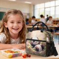 thumbnail image 4 of DISNIMO Kids Backpack for Girls, Cute Panda Floral Print 3 in 1 School Backpack Set with Lunch Box and Pencil Case, 17 Inch Lightweight School Bookbag Travel Daypack, 4 of 7