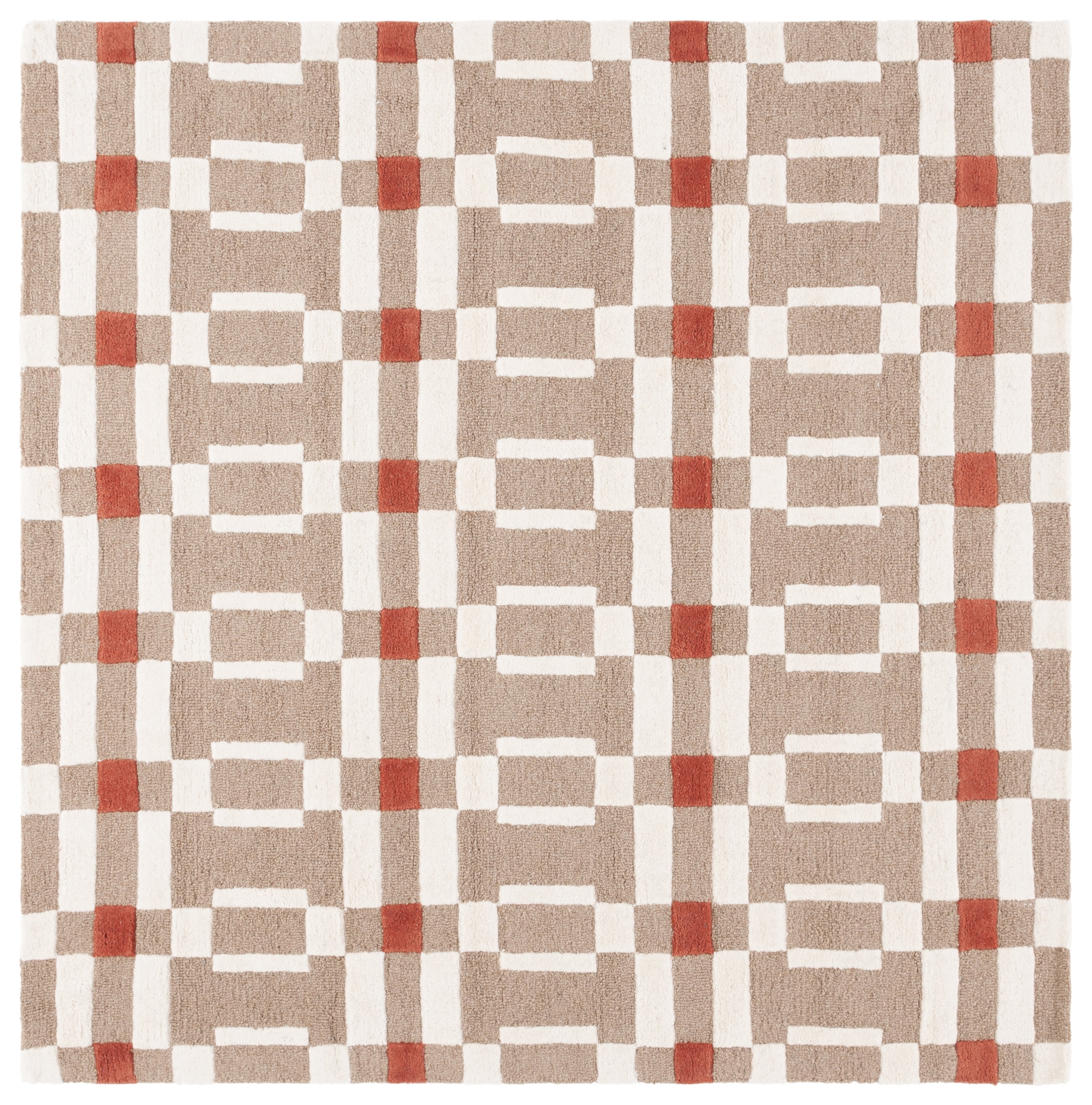 Safavieh Genre Taylan Geometric Area Rug, Ivory/Beige, 6' x 6' Square