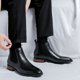 thumbnail image 2 of Botas Chelsea para hombre, botines de estilo italiano, zapatos de cuero suave, nuevas botas altas, zapatos de vestir formales, zapatos de oficina informales de negocios, 2 of 5
