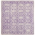 thumbnail image 3 of SAFAVIEH Cambridge Leslie Geometric Wool Area Rug, Purple/Ivory, 8' x 8' Square, 3 of 9