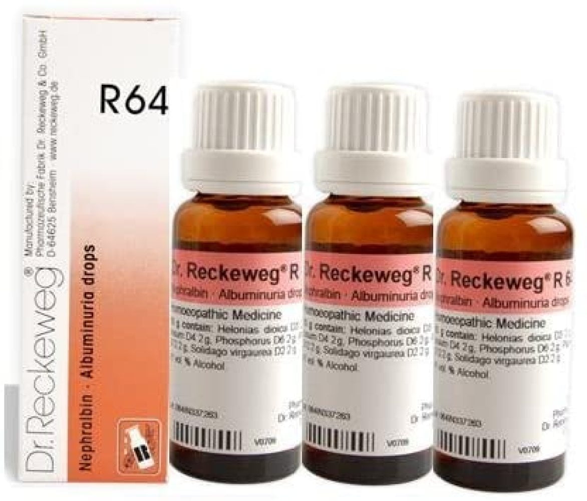 Dr Reckeweg Germany R64 Excessive Protein In Urine Drops Pack Of 3 By 