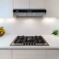 thumbnail image 2 of Combo Parrilla Y Campana Slim Premium AROL 80 Cm Bitono Negro Espejo | Parrilla 5 Quemadores Vidrio Templado Y Campana Extractora 80W 200 m³/h Con Filtros Lavables E Iluminación LED, 2 of 6