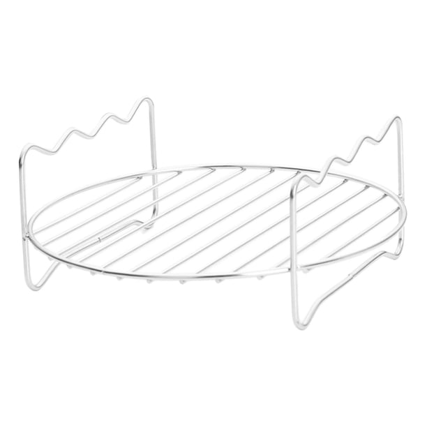 Parrilla para barbacoa universal multiusos de metal, bandeja para hornear, soporte para freidora de aire, tostadas Parrilla redonda