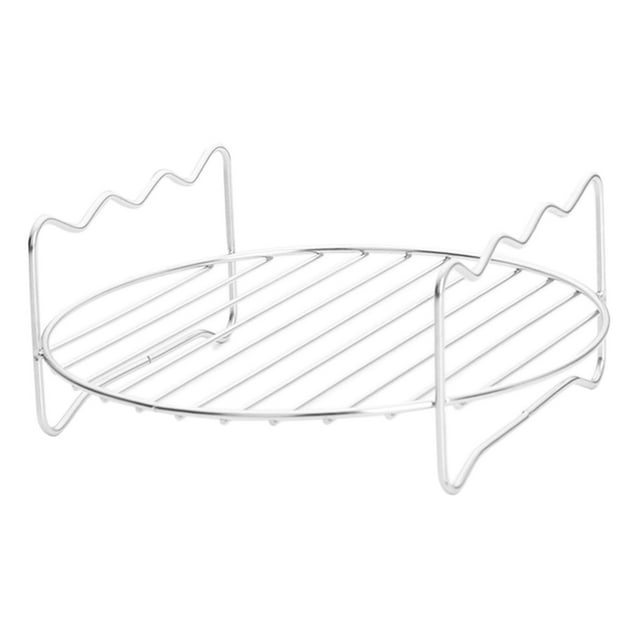 Lipstore Support pour Friteuse à Air Chaud Accessoires en Métal pour Légumes Biscuits Petit-Déjeuner Grille Ronde