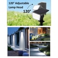 thumbnail image 3 of SUNLINKCO Solar Spot Lights Outdoor, 4 Pack Waterproof Solar Powered Garden Lights, 59 LED 4 Lighting Modes, 6500K Daylight, 2-in-1 Auto On/Off Wall Light, Outside Landscape Lighting for Yard Pathway, 3 of 14