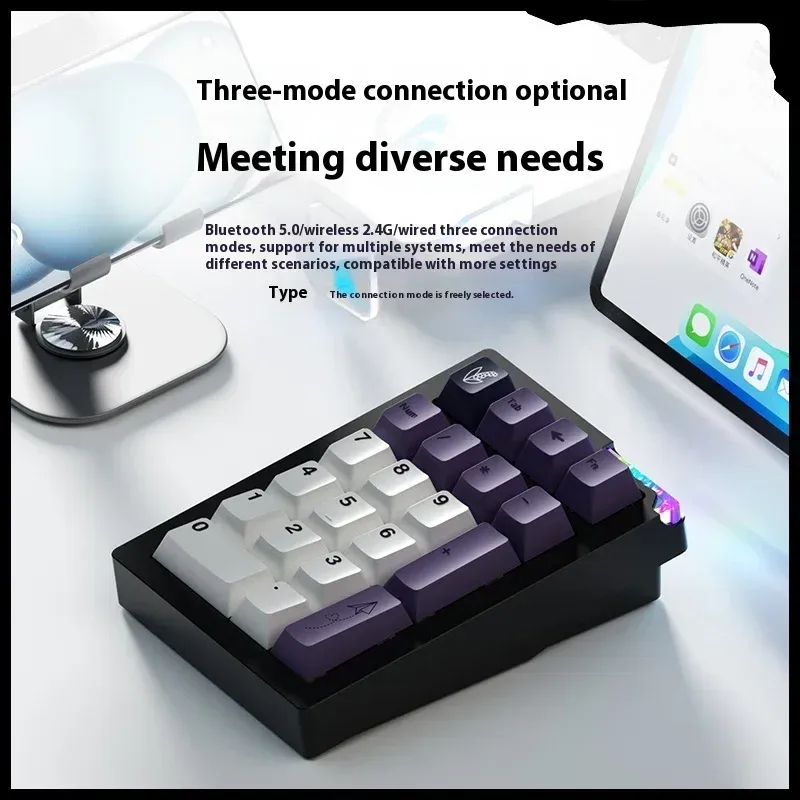 Weikav STARS21 PAD Mini Keypad Kits RGB Wireless Bluetooth Tri-Mode Customize Numeric Keyboard Kits Office Accessories Gifts