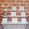 thumbnail image 2 of LUBANHAND Vintage Display Riser, Earring Display Stands, Showcase Cascading Merchandise Organizer Tray Vendor Display Supplies for Tabletop Shows Solid Wood (3tier), 2 of 6