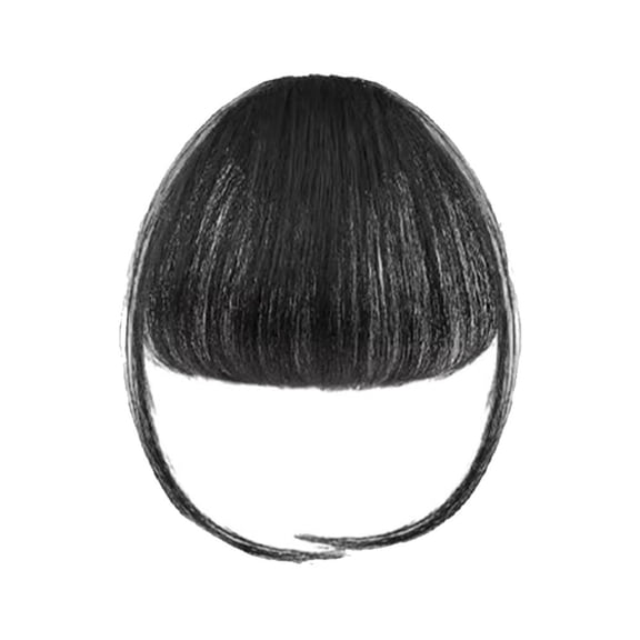 Pet Cat Wig, Bob Style Natural Black Pet Costume Headwear with Bangs, Fun Pet Dress-Up Accessory for Cats and Small Dogs, 4.68" Diameter