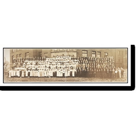 Historic Print, OH 1913 South High School Cleveland PHOTO, Width 7" x Length 36"