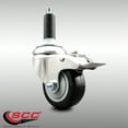 thumbnail image 2 of 3.5 Inch 316SS Black Poly Swivel 7/8 Inch Expanding Stem Caster Lock Brake SCC, 2 of 2