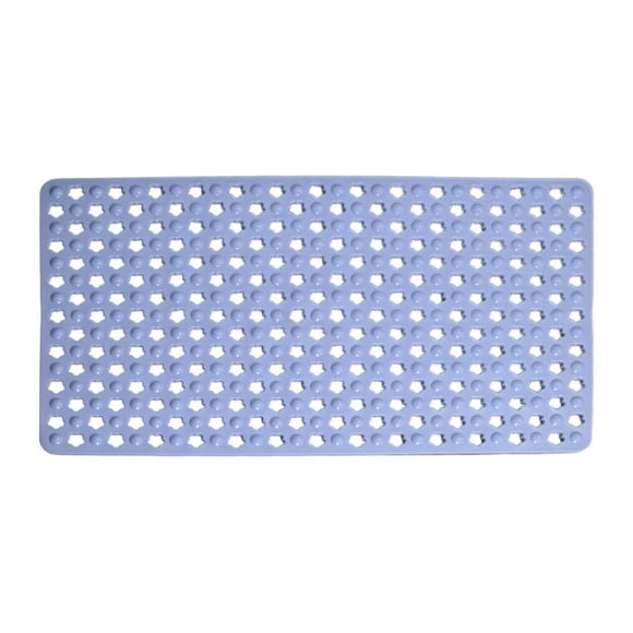 Tapis de Baignoire Antidérapant avec Ventouses et Trous de Drainage 28,35 Po X 14,57 Po Tapis de Bain en Plastique Gris Bleu Ou Kaki pour Baignoire Douche