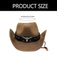 thumbnail image 5 of Yokua Handwoven Hat Girl Camping Hat Sunproof Straw Hat Picnic Sun Hat, 5 of 13