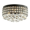 thumbnail image 6 of JONATHAN Y Meredith 14.5" 3-Light Crystal Drops/Metal LED Flush Mount, Black, JYL6142A, 6 of 9