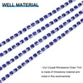 thumbnail image 3 of Uxcell 1 Roll Crystal Rhinestone Chain Sew on Metal Close Claw Chain Trim for DIY Sapphire 2mm, 3 of 7