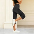 thumbnail image 7 of Guieoi Jeans for Women Plus Size 2026 Trendy Stretch-Waist Pocketed 7/8-Length Stretchy Denim Pants Trousers Clothing Black XXXL, 7 of 7