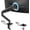 Black, variant on ARES WING Heavy Duty Single Monitor Arm - Fully Adjustable Monitor Mount for 17"-40" Ultrawide Screens up to 26.4 lbs with Clamp/Grommet Desk Mount, 75/100 Vesa Mount, Black