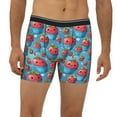 thumbnail image 2 of Cauagu Cute Strawberry Flower Pot Print Men's Boxer Briefs, Funny & Cute Underwear Elastic Waistband Briefs Ideal Gift for Men,1-Pack, 2 of 7