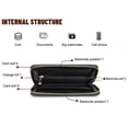 thumbnail image 4 of TAZAG crocodile pattern men's and women's wallet genuine leather long zipper wallet business clutch bag leather wallet card bag, 4 of 8