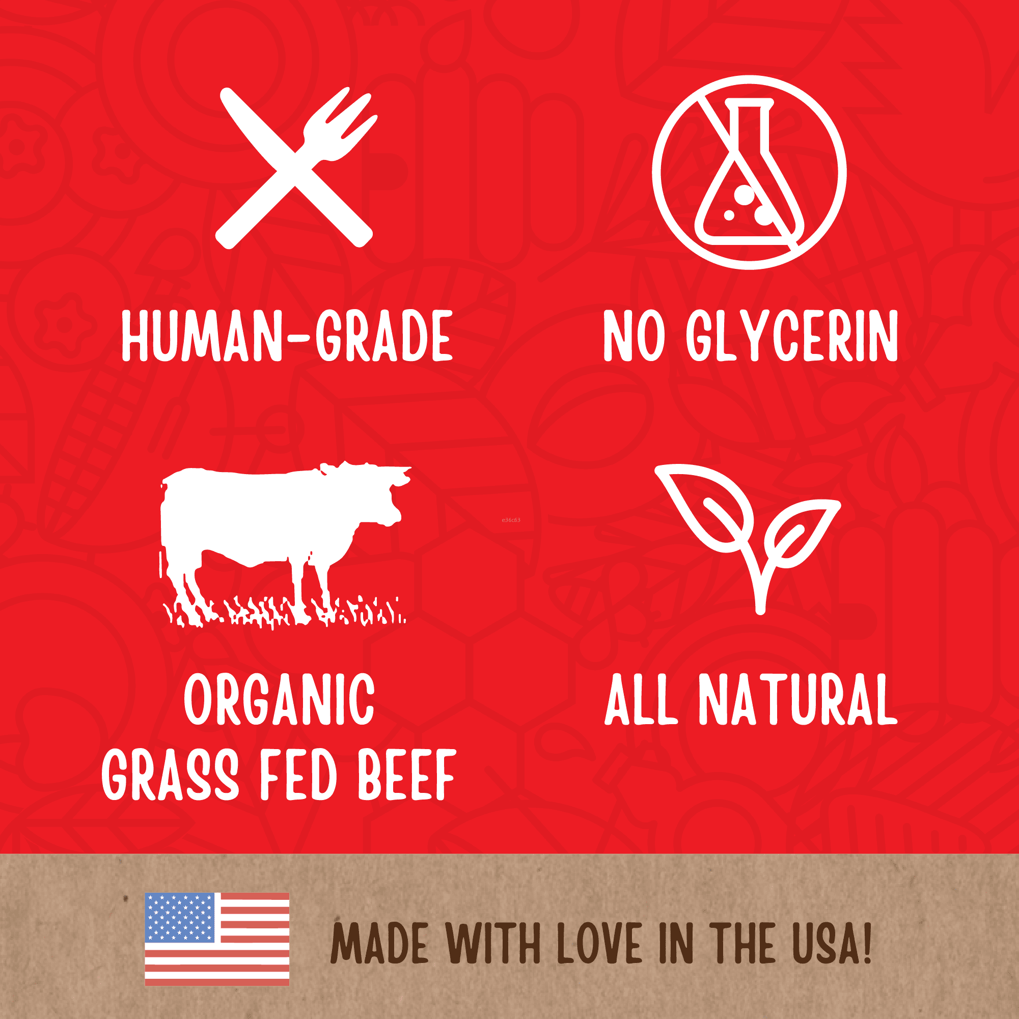 Full Moon Organic Human Grade Dog Treats, Beef Jerky, 14 Oz.