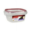 Rubbermaid Lock-Its 1778068 Square Food Container, 5 Cup, 7-1/5 in L X 7-1/5 in W X 3-3/5 in H, Clear