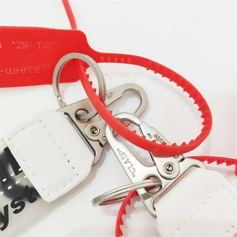 Off-White store authentic hand cut Keychain