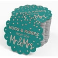 thumbnail image 4 of Inkdotpot Real Rose Gold Foil Hugs & Kisses From The Wedding Tags Favor Hang Paper Tags 50 Piece, 4 of 6