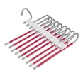 thumbnail image 4 of Cateissary Multi Layer Folding Pants Hangers Slack Wardrobe Travel Rack Hanging Hotel Almacenamiento y organización del hogar Rojo 33.2x24 cm, 4 of 6