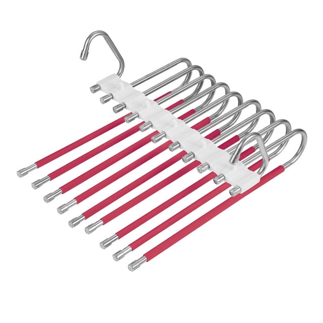 fastboy Pantalons Pliables à Plusieurs Couches Cintres Garde-Robe Mou Voyage Hôtel Suspendu Rack Rouge 33,2 x 24cm 1Set