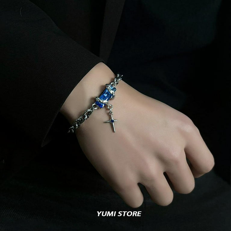 アクセサリー centimeter Star logo bracelet 2024 Retro Black Zircon Star Bracelet For Women Men Trend