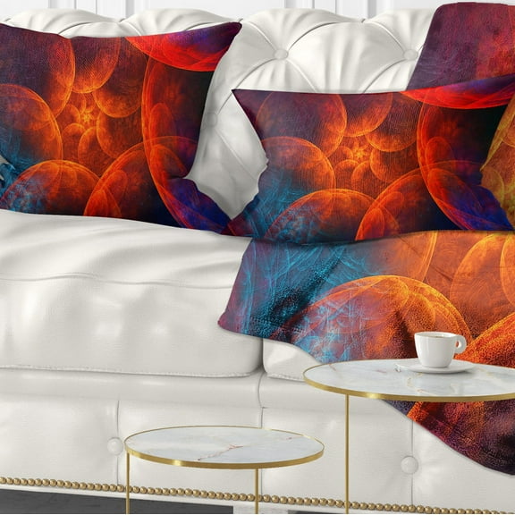 Designart Biblical Sky with Red Clouds - Abstract Throw Pillow - 12x20