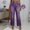 *Purple, variant on ClodeEU Women's Faux Denim High Stretch Flare Pants with Faux Pockets,Loose Fit Casual Leggings Army Green,Womens Plus XXL