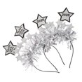thumbnail image 1 of BESTYASH 2Pcs Silver Star Bopper Headbands with Happy New Year Banner for Festive Wear, 1 of 6