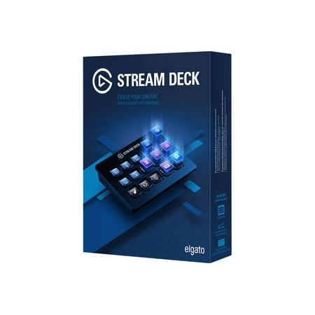 Elgato - 10GAA9901 Full-size Wired Mechanical USB Keypad with Stream Deck - Black