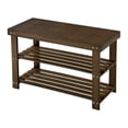 thumbnail image 3 of 31 " File Cabinet Printer Stand Table with 2 Drawers Dark Brown, 3 of 8