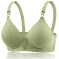 thumbnail image 3 of Ohufall 2025 Summer! Bras for Womens,Women's Non Steel Ring Style Gathered Middle Button Breathable Underwear Daily Bra, 36B/C-42B/C, 3 of 9
