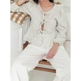 thumbnail image 3 of SUNSIOM Femmes Blouses d'Automne Blouses de Printemps Manches Longues Blouses à Carreaux, 3 of 6
