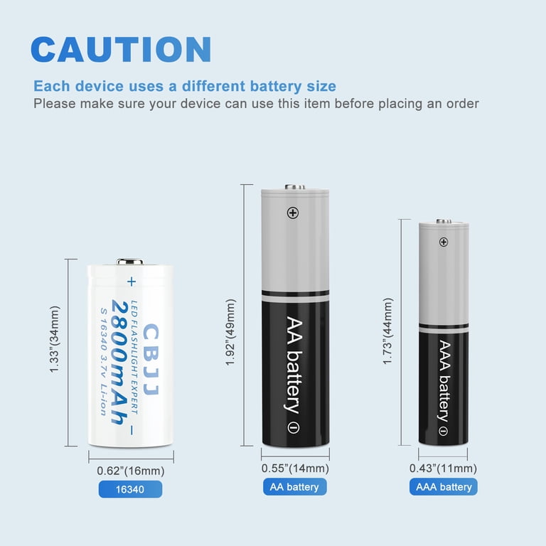 3.7 rechargeable lithium battery in flashlight XUNTU 3.7V Ion Compatible for Streamlight 66607, Streamlight 3.7 Volt rechargeable battery has great adaptability 16340 Rechargeable Battery Li-ion Cell