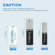 16340 Rechargeable Battery Li-ion Cell 3.7V 2800mAh for Flashlight (White)