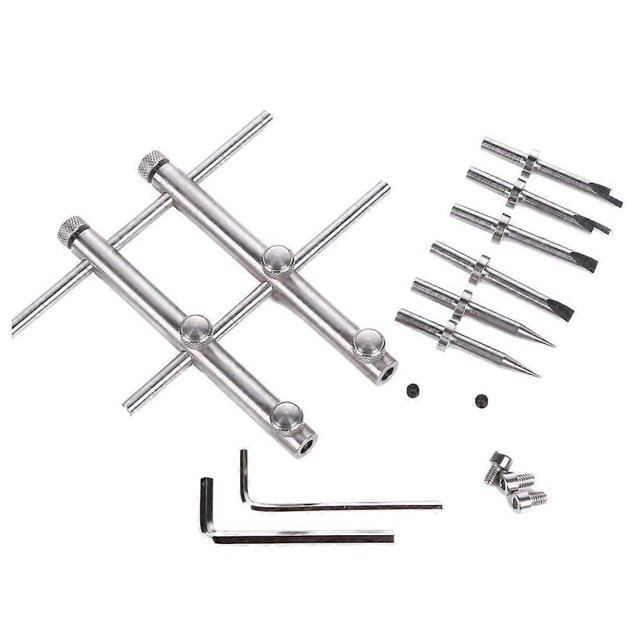 Camera Lens Openning Repairing Tool Kit 10-100mm Lens Repair Set with 3 Tips 6 Screws 2 Hexagon Wren