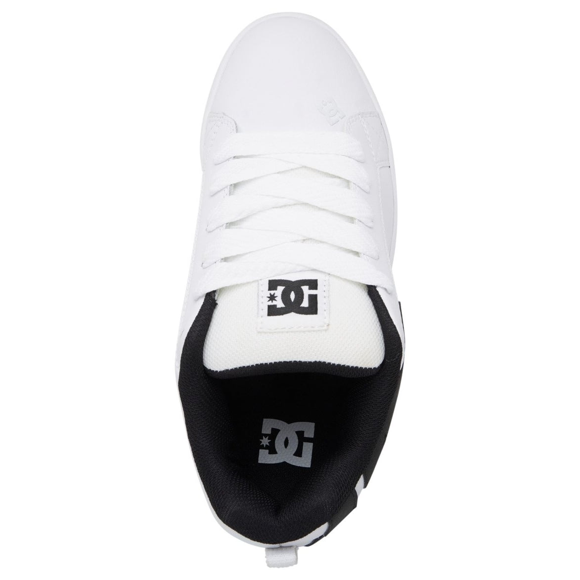 DC Men's Court Graffik Skate Shoe  WT/BLK/BLK