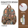 thumbnail image 5 of Colorful Princess Castle Pattern Backpack for School,Cute School Bag,Schoolbag with Adjustable Shoulder Straps & Padded Back,15.25"x11.5"x5.25", 5 of 5