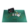 thumbnail image 2 of Póquer Texas Hold'Em Set Gaming Mat Chips 2 Decks Playing Card Tin Box 200 Juego Cateissary EL009532-00, 2 of 4