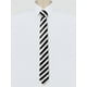thumbnail image 2 of Corbata Delgada Moda Clásica Corbata De Rayas Autoadhesiva Preppy Para Mujeres Hombres Blanco Talla única, 2 of 5