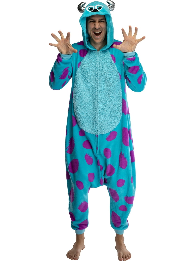 Adult Monsters Inc Sulley Union Suit Costume | Disney Costumes | Adult | Unisex | 2X/3X | Blue/Gray/Purple | MJC International